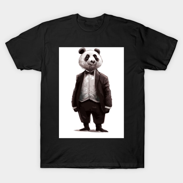 Gentlemen Panda T-Shirt by maxcode